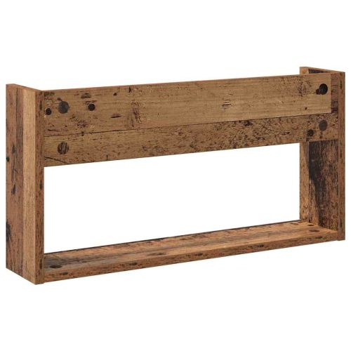 Етажерка за списания с рафт 2 pcs Старо дърво 60 x 12 x 30 см