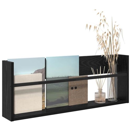 Етажерка за списания Черния дъб 80 x 12 x 30 см Инженерно дърво