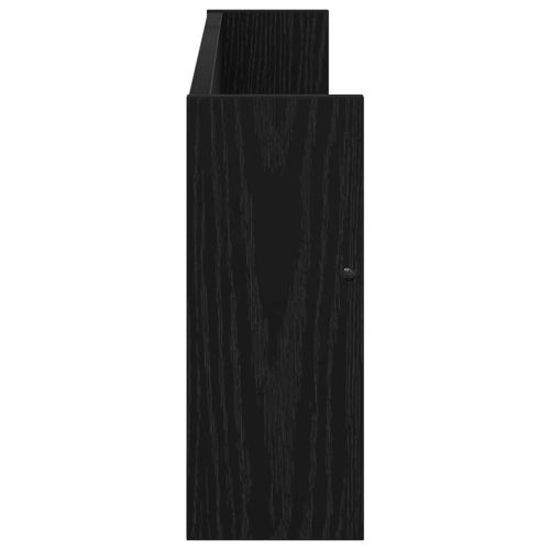 Етажерка за списания с рафт 2 pcs Черния дъб 80 x 12 x 30 см
