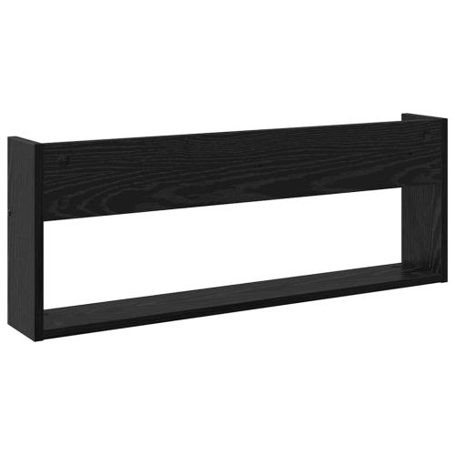 Етажерка за списания с рафт 2 pcs Черния дъб 80 x 12 x 30 см