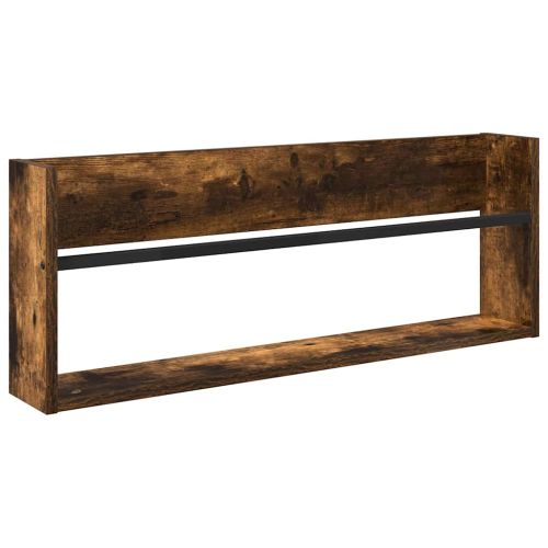 Етажерка за списания с рафт 2 pcs Димян дъб 80 x 12 x 30 см