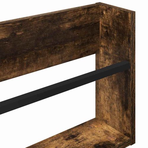 Етажерка за списания с рафт 2 pcs Димян дъб 80 x 12 x 30 см