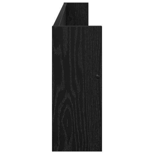 Етажерка за списания с рафт 2 pcs Черния дъб 100 x 12 x 30 см
