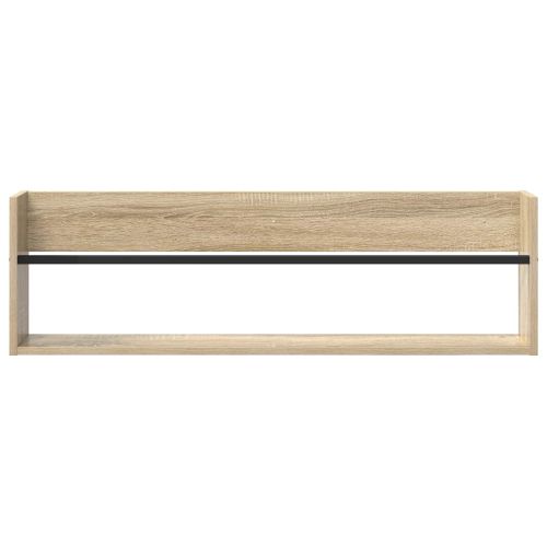 Етажерка за списания с рафт Сонома дъб 100 x 12 x 30 см