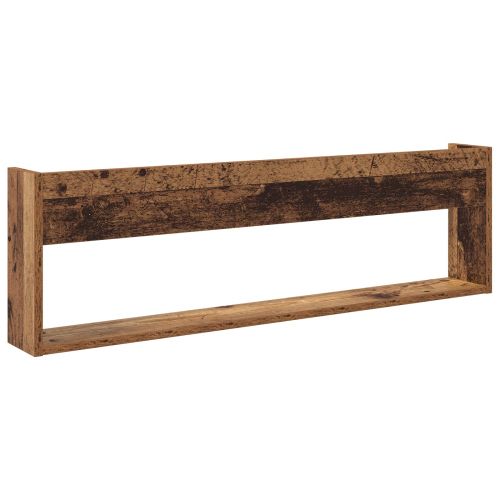 Етажерка за списания с рафт 2 pcs Старо дърво 100 x 12 x 30 см