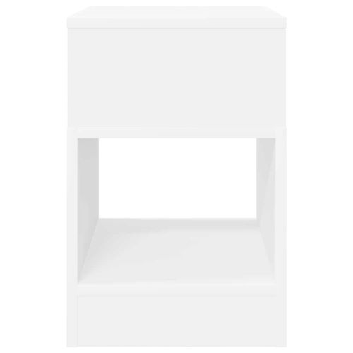Крайна масичка Бяло 30,5 x 30 x 45 см Инженерно дърво