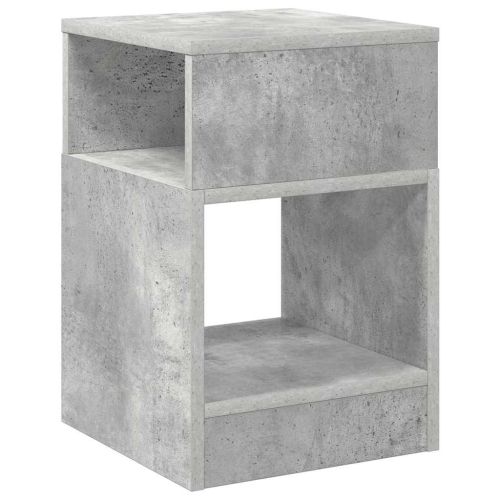 Крайна масичка Циментено сиво 30,5 x 30 x 45 см Инженерно дърво