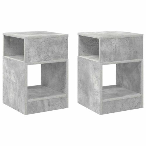 Крайна масичка 2 pcs Циментено сиво 30,5 x 30 x 45 см