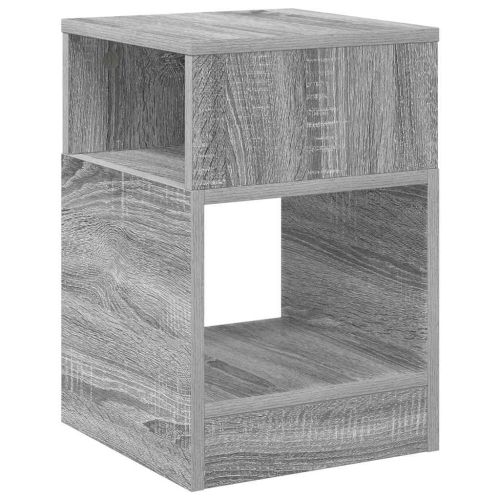 Крайна масичка Сив Сонома 30,5 x 30 x 45 см Инженерно дърво
