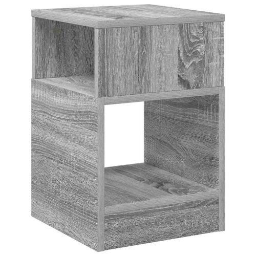 Крайна масичка Сив Сонома 30,5 x 30 x 45 см Инженерно дърво