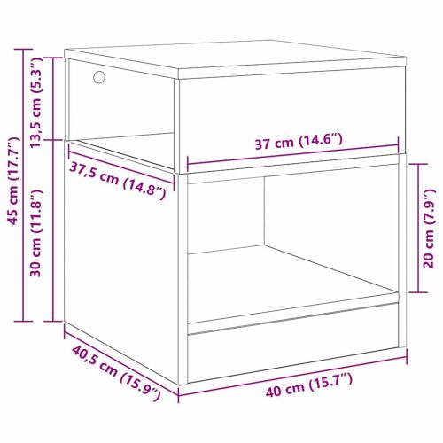 Крайна масичка Сонома дъб 40,5 x 40 x 45 см Инженерно дърво