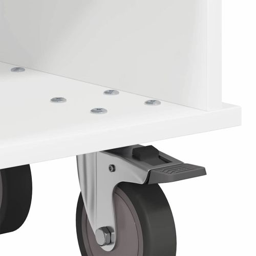 ТВ стойка Бяло 68,5 x 35 x 35 см Инженерно дърво