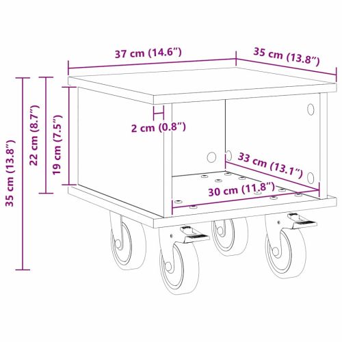 ТВ стойка Сонома дъб 37 x 35 x 35 см Инженерно дърво