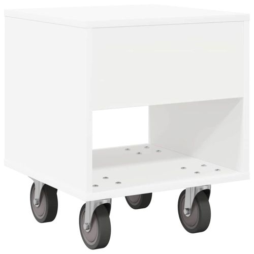Нощно шкафче 2 pcs Бяло 40,5 x 40 x 48 см Инженерно дърво
