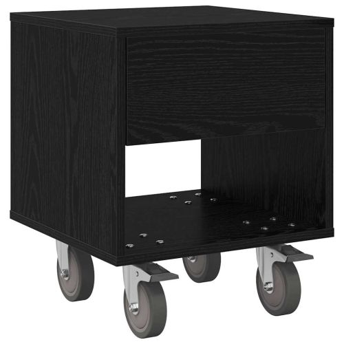 Нощно шкафче 2 pcs Черния дъб 40,5 x 40 x 48 см Инженерно дърво