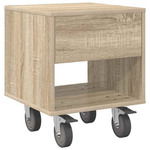 Нощно шкафче 2 pcs Сонома дъб 40,5 x 40 x 48 см Инженерно дърво