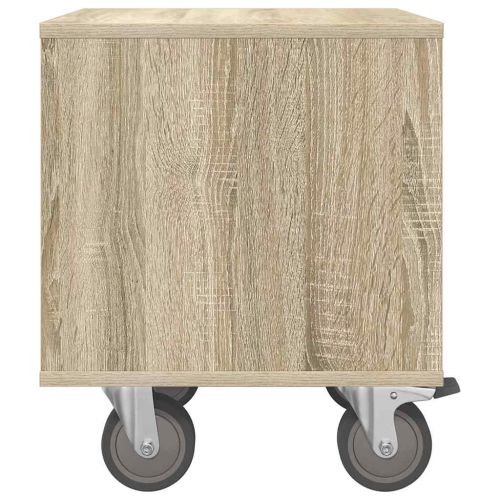Нощно шкафче 2 pcs Сонома дъб 40,5 x 40 x 48 см Инженерно дърво