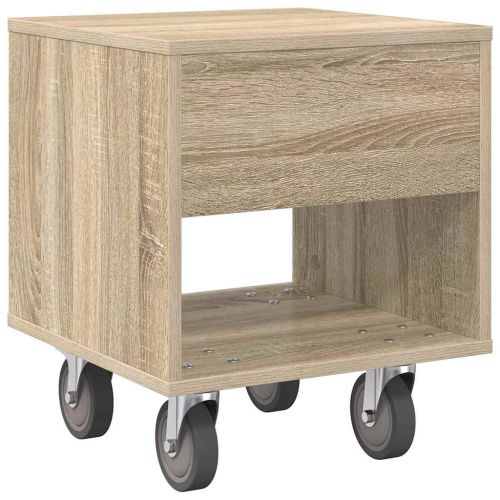 Нощно шкафче 2 pcs Сонома дъб 40,5 x 40 x 48 см Инженерно дърво
