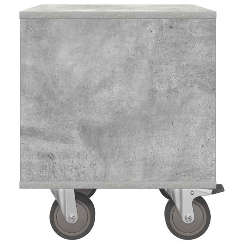 Нощно шкафче Циментено сиво 40,5 x 40 x 48 см Инженерно дърво