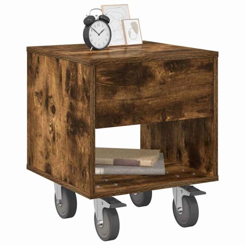 Нощно шкафче Димян дъб 40,5 x 40 x 48 см Инженерно дърво