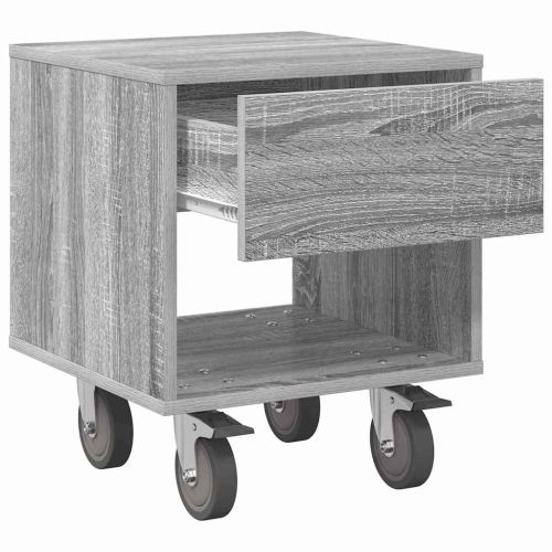 Нощно шкафче Сив Сонома 40,5 x 40 x 48 см Инженерно дърво