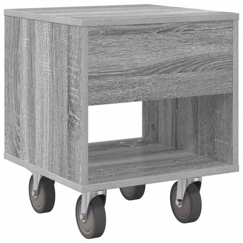 Нощно шкафче Сив Сонома 40,5 x 40 x 48 см Инженерно дърво