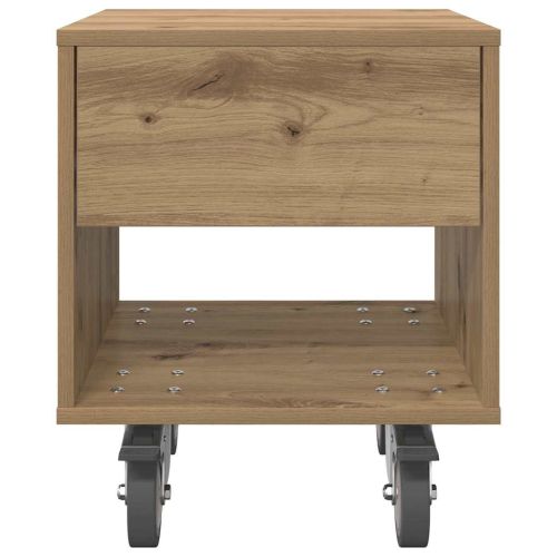 Нощно шкафче 2 pcs Дъб 40,5 x 40 x 48 см Инженерно дърво