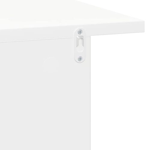 Нощно шкафче Бяло 40 x 30 x 25 см Инженерно дърво