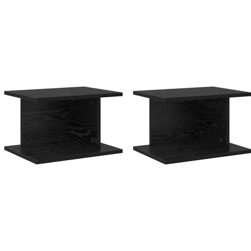 Нощно шкафче 2 pcs Черния дъб 40 x 30 x 25 см Инженерно дърво