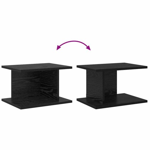 Нощно шкафче 2 pcs Черния дъб 40 x 30 x 25 см Инженерно дърво