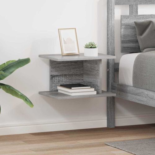 Нощно шкафче 2 pcs Сив Сонома 40 x 30 x 25 см Инженерно дърво