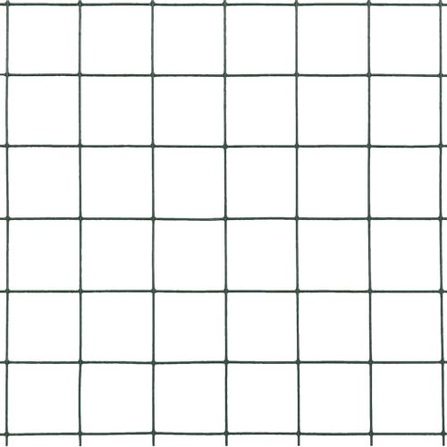 Кокошкарска мрежа, стомана с PVC покритие, 10x0,5 м, зелена