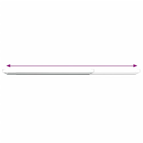 Корнизи за пердета, 2 бр, бяло и сребристо, 40-60 см, алуминий