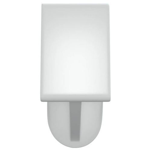 Корнизи за пердета, 2 бр, бяло и сребристо, 40-60 см, алуминий