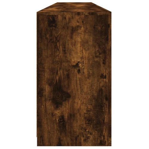 Сайдборд с LED светлини, oпушен дъб, 202x37x67 см