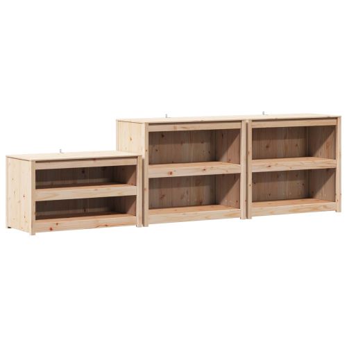 Кухненски шкаф за открито с рафт MEPPEL 3 pcs Естествен Дъглас