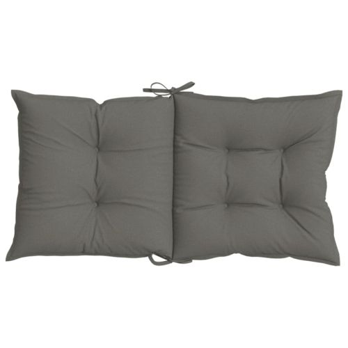 Възглавници за столове 4 бр меланж тъмносиви 100x50x7 см плат
