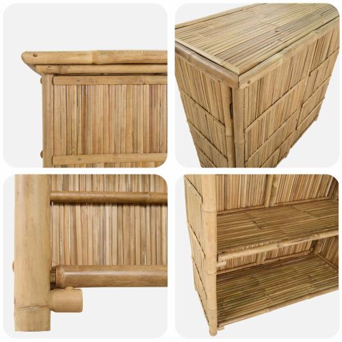 Външна бар маса Естествен 115 x 55 x 105 см Бамбук