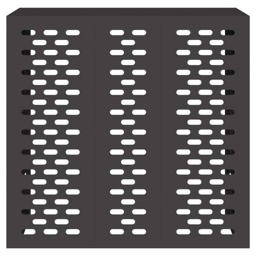 Покритие за климатик Черно 110 x 50 x 105 см Стомана