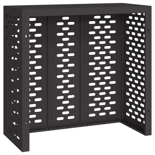 Покритие за климатик Черно 110 x 50 x 105 см Стомана