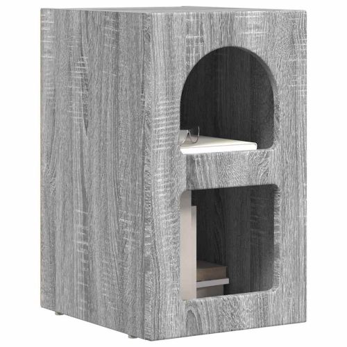 Нощно шкафче Сив Сонома 29,5 x 33,5 x 50 см Инженерно дърво