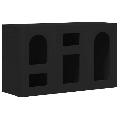 Служебен шкаф Черно 100 x 35 x 59 см Инженерно дърво