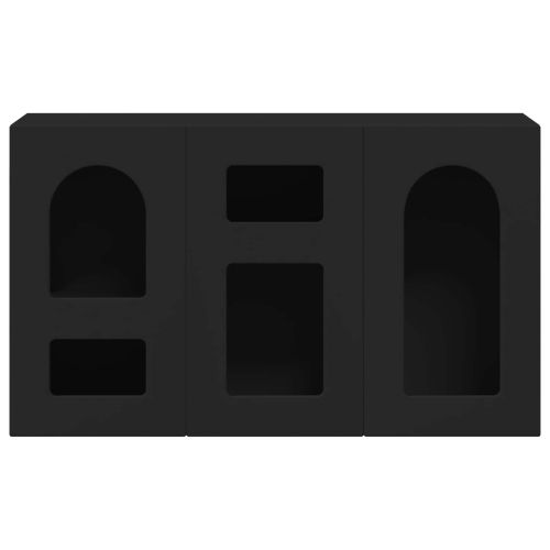 Служебен шкаф Черно 100 x 35 x 59 см Инженерно дърво