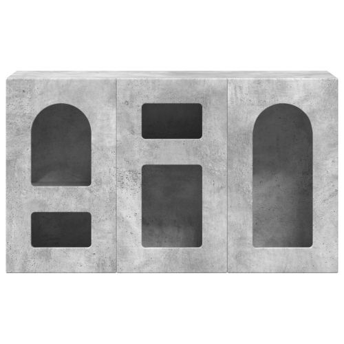 Служебен шкаф Циментено сиво 100 x 35 x 59 см Инженерно дърво