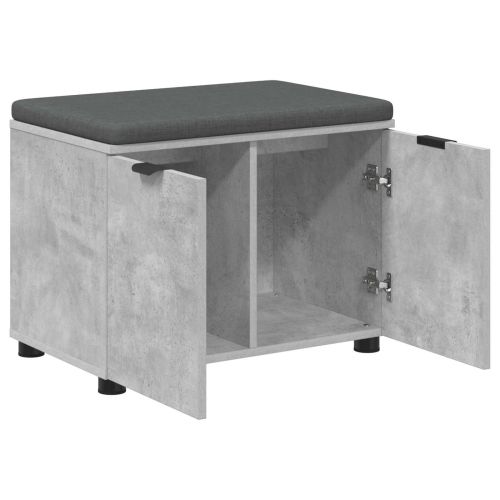 Пейка за коридор с възглавница Бетонно Сиво 60 x 38 x 46 см