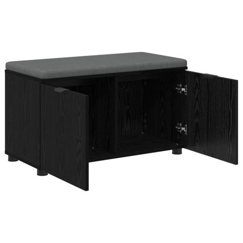 Пейка за коридор с възглавница с рафт Черен Дъб 80 x 38 x 46 см