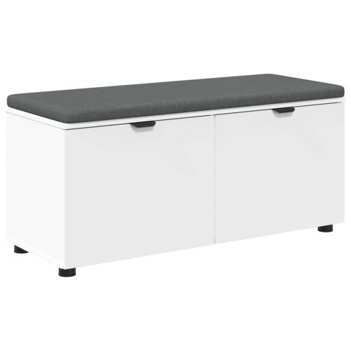Пейка за коридор с възглавница с рафт Бял 100 x 38 x 46 см