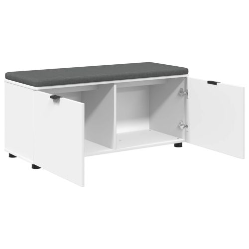 Пейка за коридор с възглавница с рафт Бял 100 x 38 x 46 см