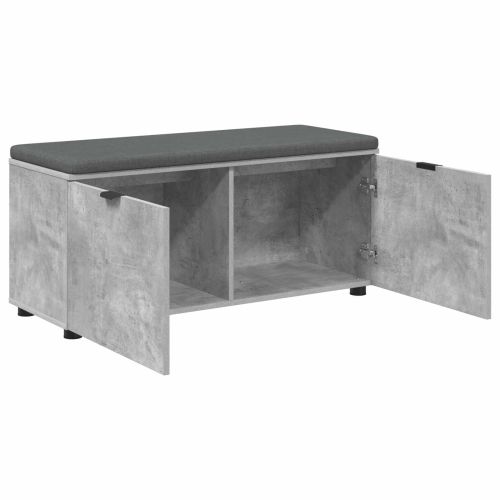 Пейка за коридор с възглавница Бетонно Сиво 100 x 38 x 46 см