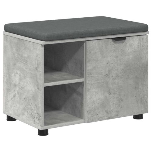 Пейка за коридор с възглавница Бетонно Сиво 60 x 38 x 46 см